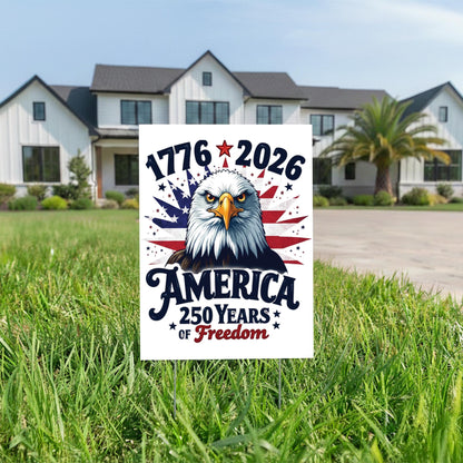 1776–2026 America 250 Years Garden Flag, Patriotic Eagle Outdoor Decoration, Fourth of July Celebration Sign, USA Anniversary Yard Flag