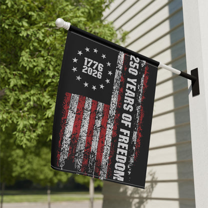 250 Years of Freedom Garden Banner, America 250th Anniversary Garden Flag, Patriotic Semiquincentennial Decor