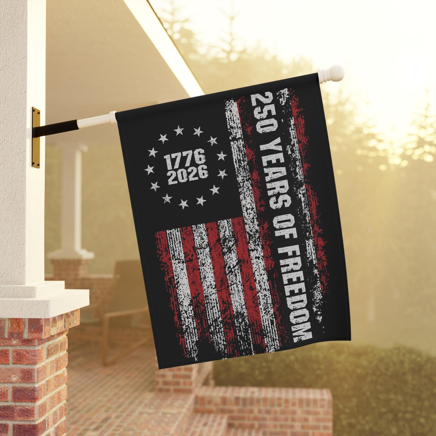 250 Years of Freedom Garden Banner, America 250th Anniversary Garden Flag, Patriotic Semiquincentennial Decor