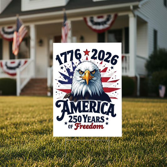 1776–2026 America 250 Years Garden Flag, Patriotic Eagle Outdoor Decoration, Fourth of July Celebration Sign, USA Anniversary Yard Flag