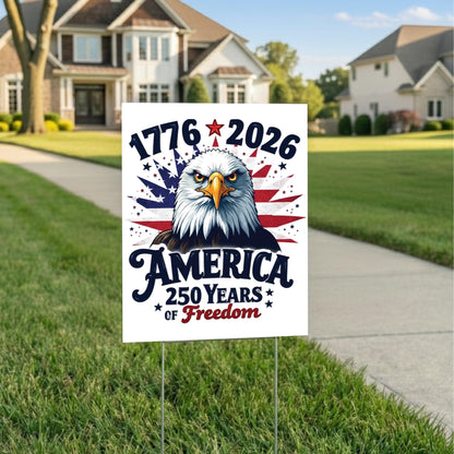1776–2026 America 250 Years Garden Flag, Patriotic Eagle Outdoor Decoration, Fourth of July Celebration Sign, USA Anniversary Yard Flag