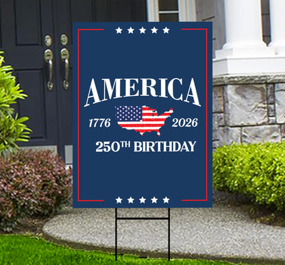 250 Years American Garden Flag, Patriotic 250th Anniversary Decor, Celebrate Independence Liberty National Pride Flag