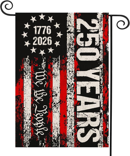 250 Year Anniversary Garden Flag, Patriotic USA Flag, Years of Freedom Garden Flag, Patriotic Anniversary Yard Decor