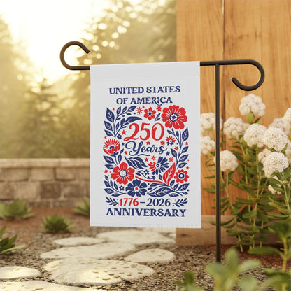 America 250th 1776–2026 Garden Flag, USA Commemorative Memorial Day Banner, Independence Anniversary, Freedom Patriotic Yard Decor