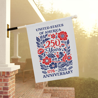 America 250th 1776–2026 Garden Flag, USA Commemorative Memorial Day Banner, Independence Anniversary, Freedom Patriotic Yard Decor