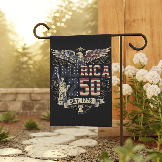 America 250 Years Garden Flag, Patriotic Eagle Statue of Liberty Est. 1776 Flag, Patriotic 4th of July Flag