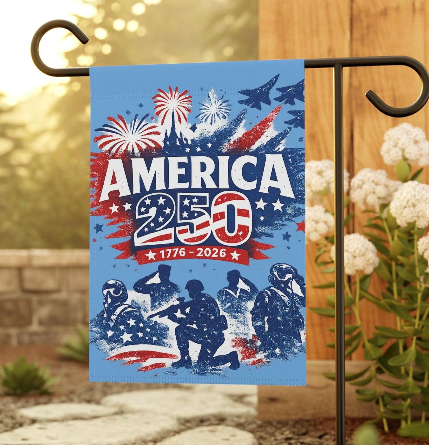 America 250 Garden & Yard Flag,  1776-2026 Patriotic Garden Flag, Celebrate America 250th Anniversary Garden Fla