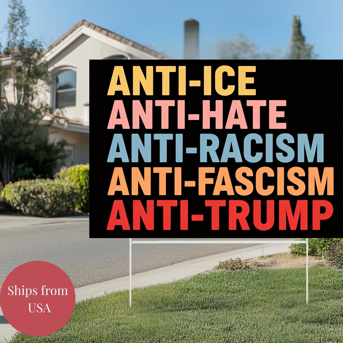Anti Trump Garden Flag, Anti Trump House Flag, Anti MAGA Flag, Anti ICE Garden Flag