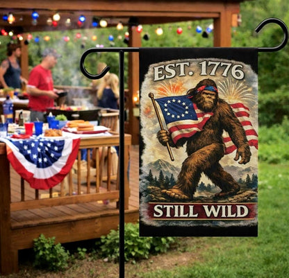 Bigfoot America 250 Garden Flag, Independance Day Yard Flag, 250th Anniversary USA Garden Flag, Patriotic 4th Of July Flag