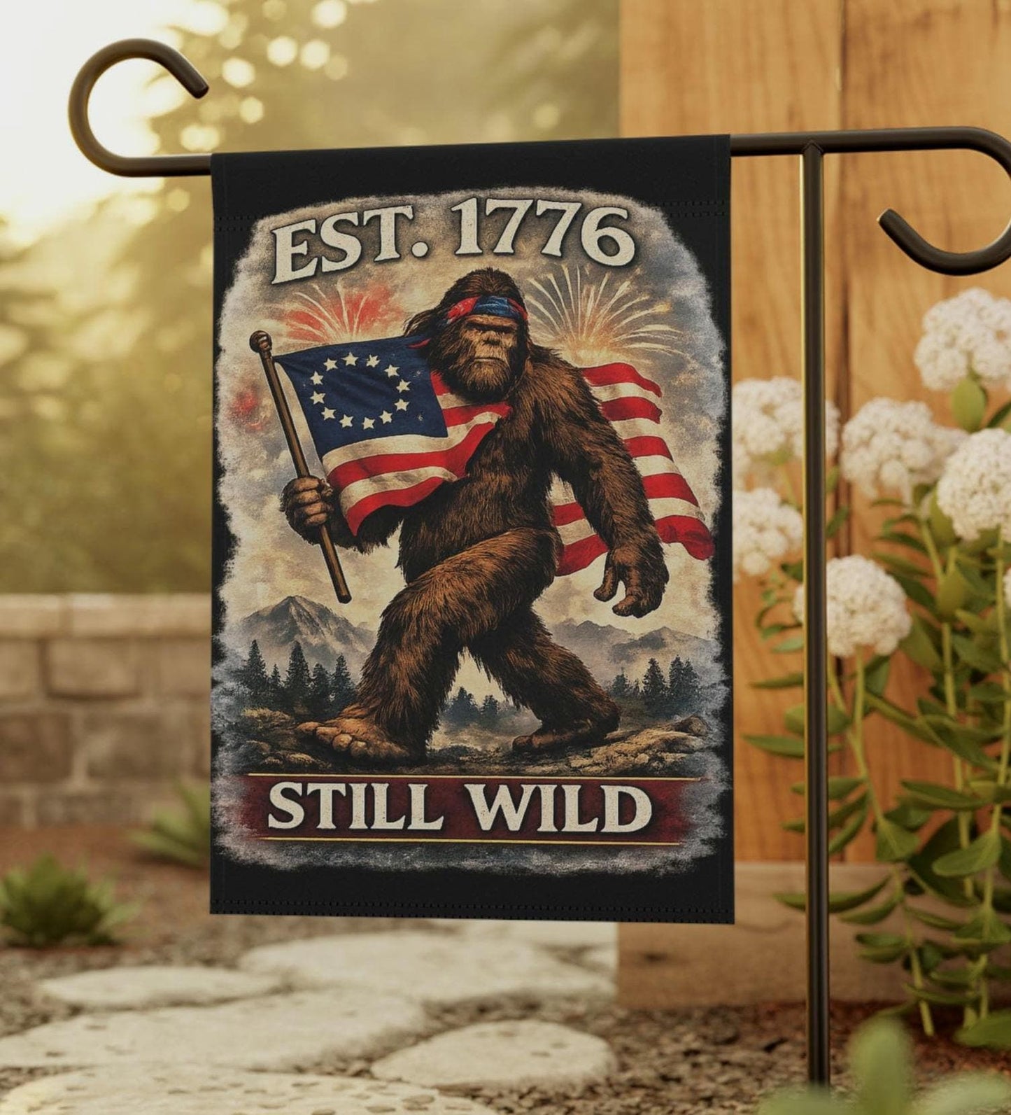 Bigfoot America 250 Garden Flag, Independance Day Yard Flag, 250th Anniversary USA Garden Flag, Patriotic 4th Of July Flag
