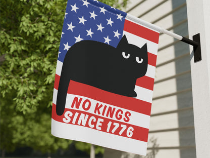 No Kings Anti Trump Garden & House Flag, Cats Against Trump Flag, Progressive Democratic Yard Decor