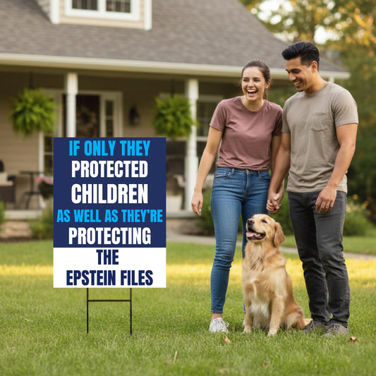 The Epstein Files Protest Yard Flag, Anti-Trump No Kings In America Flag, Protect Democracy, Anti Fascist Yard Sign