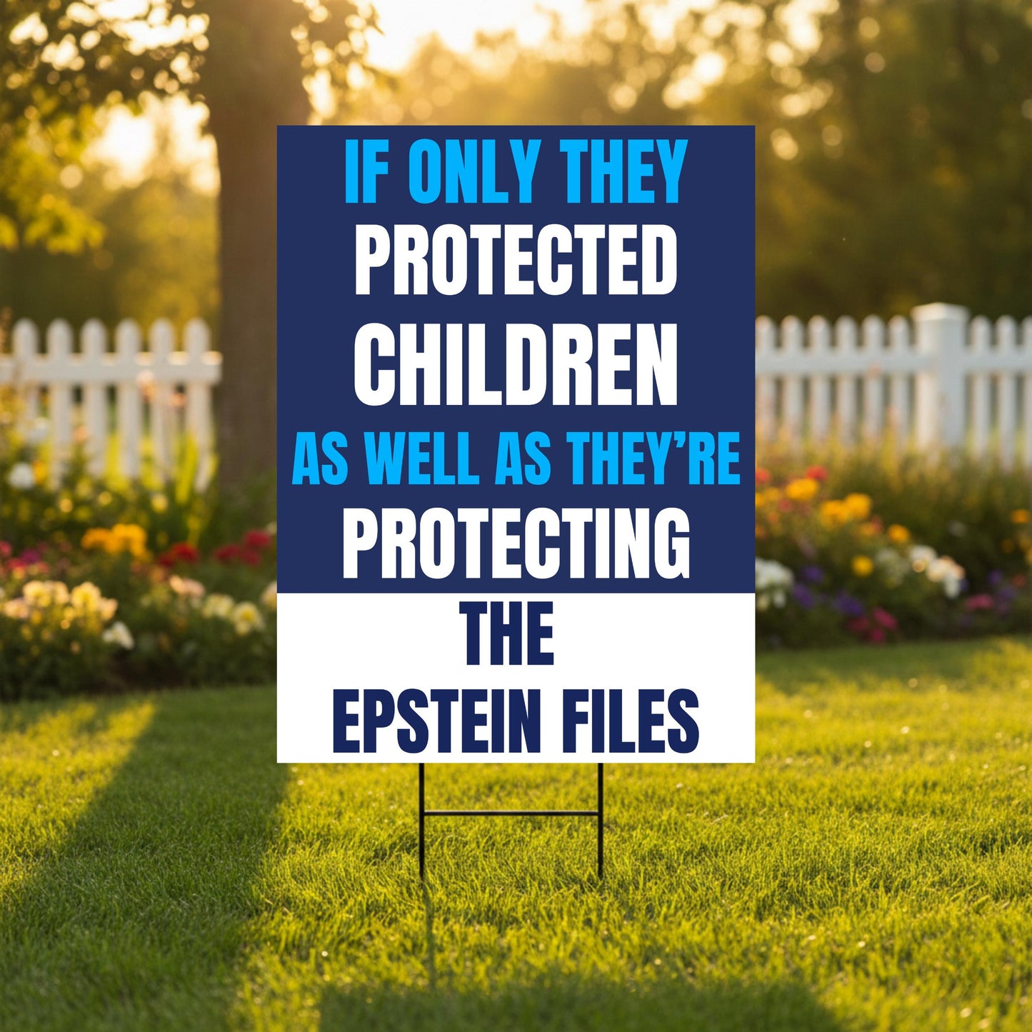 The Epstein Files Protest Yard Flag, Anti-Trump No Kings In America Flag, Protect Democracy, Anti Fascist Yard Sign